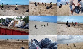 TRABAJADORES MUNICIPALES REALIZAN UN GRAN TRABAJO DE LIMPIEZA EN LOS MDANOS DEL NORTE DE LA CIUDAD TRAS EL ENDURO DEL VERANO